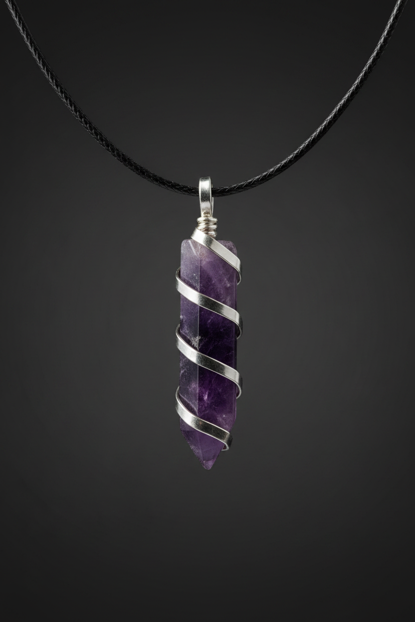 Amethyst Anhänger Close-up